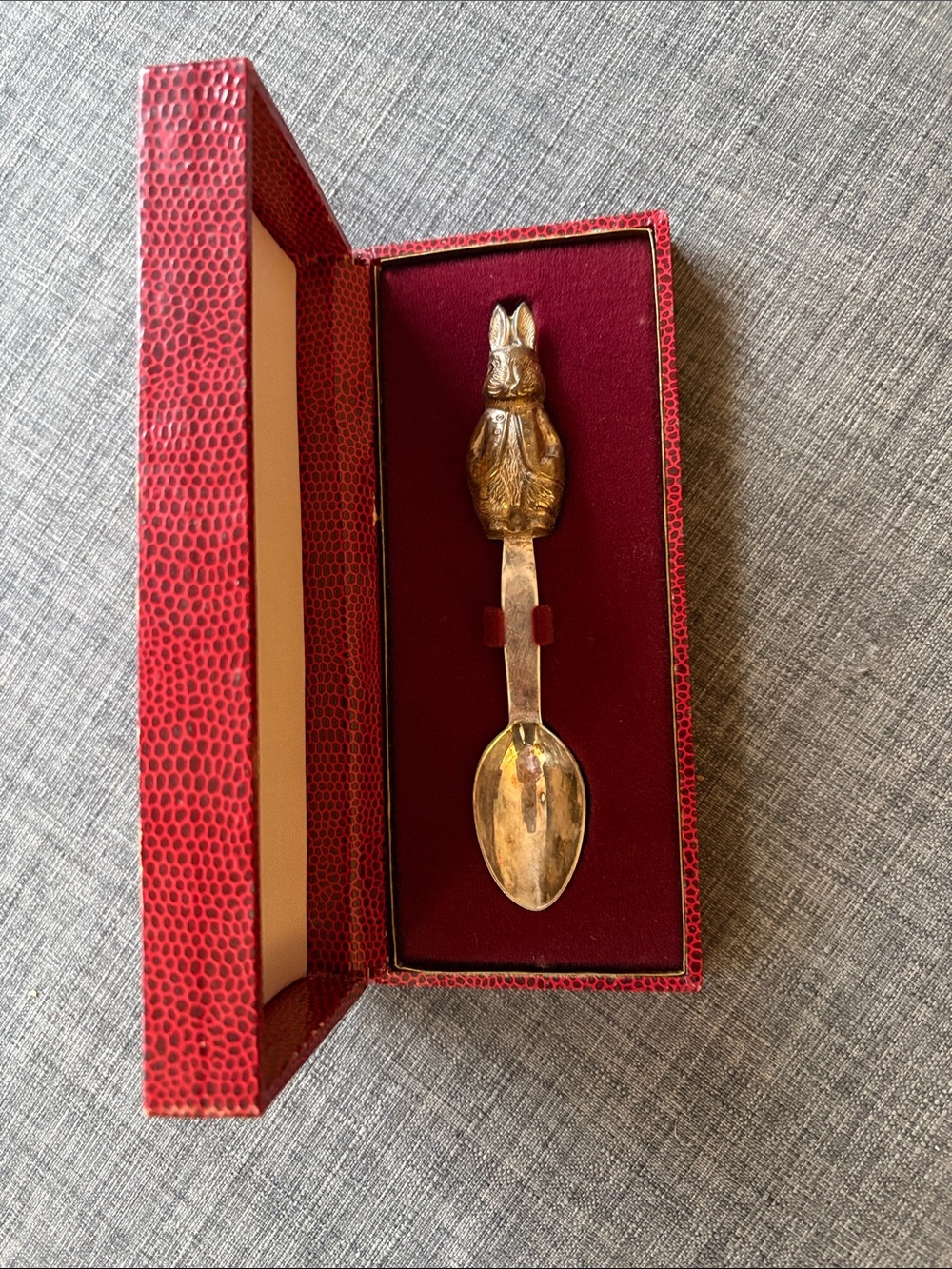 PETER RABBIT Vintage Collectible Spoon & Rattle Silver Plated